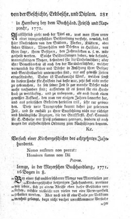 Versuch einer Kirchengeschichte des achtzehnten Jahrhunderts. T.1-3.