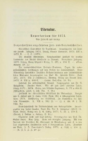 II.1.1. Verzeichniß der angeführten Zeit- und Vereinsschriften