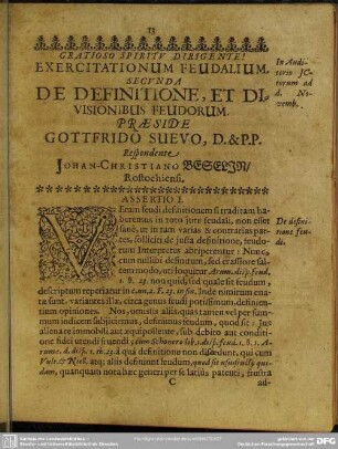 Secunda De Definitione, Et Divisionibus Feudorum