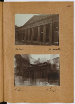 Markthalle, Exeter. St. Lawrence, Exeter: Ansichten (aus: Skizzen- und Fotoalbum 26)
