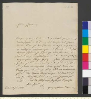 Brief von Rauch, Christian Daniel an Goethe, Johann Wolfgang