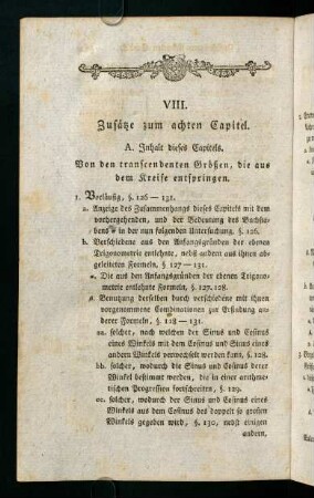 512-544, VIII. Zusätze zum achten Capitel.