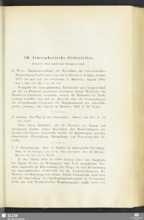 2 H. Atmosphärische Elektricität