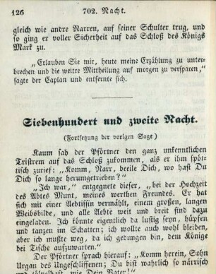 Siebenhundert und zweite Nacht