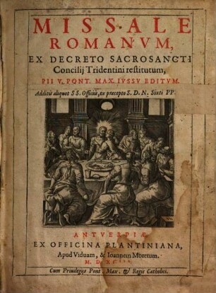 Missale Romanvm : Ex Decreto Sacrosancti Concilij Tridentini restitutum