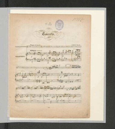 Concerto. [Pianoforte]