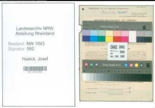 Entnazifizierung Josef Huelck , geb. 08.12.1890 (Schuhmacher)