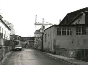 Pirna-Liebethal, Nummer 52. Ehemalige Ledermappenfabrik (Teil II). Werkseinfahrt