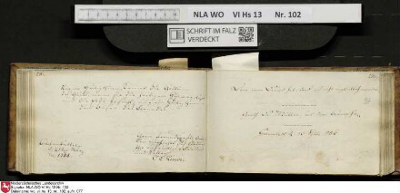 Stammbuch des Johann Christian Wilhelm Schütze aus                            Braunschweig