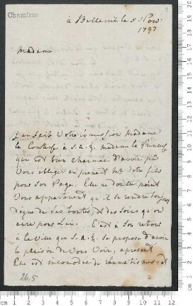 Brief von ... Neale <Comtesse> an Marie-Anne Chamisso <Comtesse de>