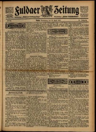 Ausgabe vom Donnerstag, den 23. April 1903.