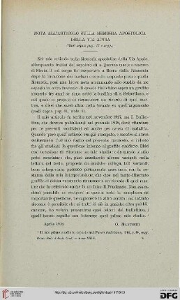 23: Nota all' articolo sulla memoria apostolica della Via Appia