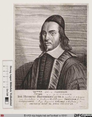 Bildnis Johann Heinrich Hottinger