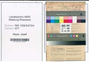 Entnazifizierung Josef Heyer , geb. 29.09.1901 (Gem.Sekretaer)