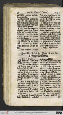 Der Brieff des H. Ignatii an die Gemeinde zu Smyrna