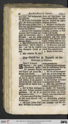 Der Brieff des H. Ignatii an die Gemeinde zu Smyrna