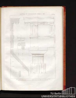 Chapiteau et entablement dorique grec. Pl. 39.