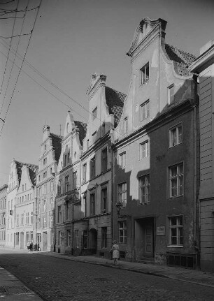 Stralsund. Giebelhäuser in der Mühlenstraße