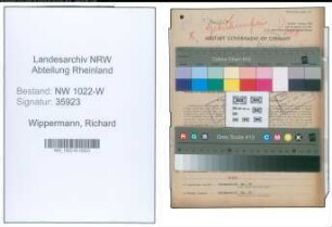 Entnazifizierung Richard Wippermann , geb. 17.09.1920 (Bahnbeamter)