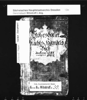 Gerichtshandelsbuch von Röhrsdorf bei Wilsdruff, Bd. 1