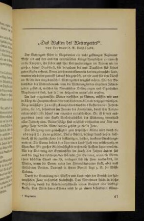 67, "Das Walten des Wettergottes"
