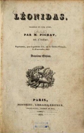 Léonidas : tragédie en cinq actes