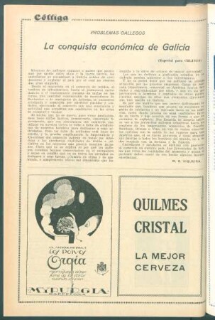 Problemas gallegos : La conquista económica de Galicia