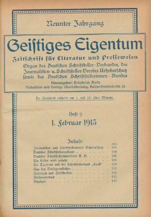 Heft 9 (1. Februar 1913)