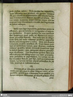 VIII. Tractatur quaestio praeliminaris, utrum donationes promissae exigi possint