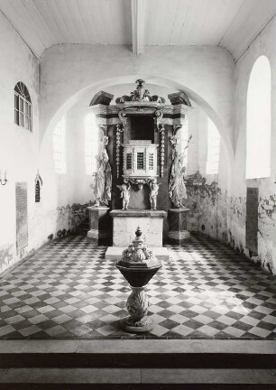 Audigast. Dorfkirche (Choranbau 2. H. 15. Jh., Turmaufbau 1680-1685). Inneres