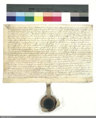 Revers Lothar Gottfrieds von Rosenbach und seiner Brüder bezüglich der Belehnung mit Schackau und weiteren im Einzelnen aufgeführten Lehen durch Adolf [von Dalberg], Abt von Fulda