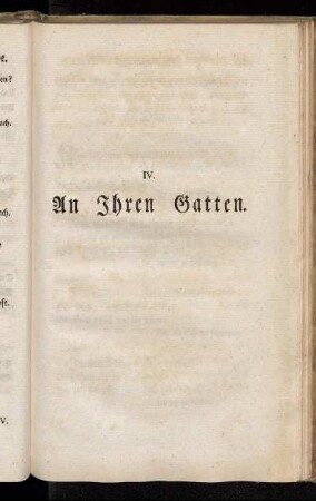 IV. An Ihren Gatten.