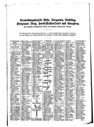 Verwaltungsbezirke Mitte, Tiergarten, Wedding, Prenzlauer Berg, Horst=Wessel=Stadt und Kreuzberg