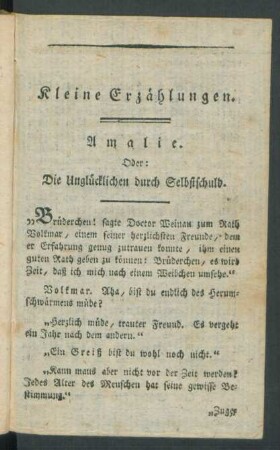 Kleine Erzählungen
