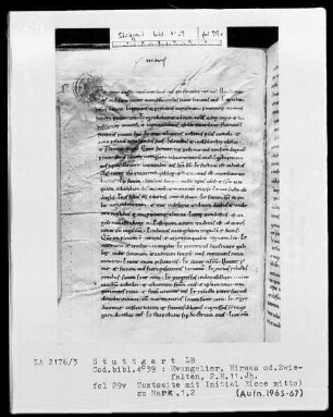 Evangeliar aus Zwiefalten — Initiale E(cce mitto), Folio 29verso