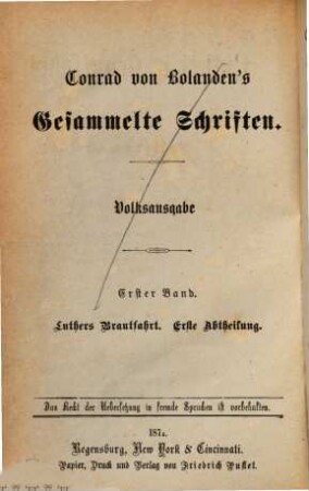 Luther's Brautfahrt : Volksroman, 1
