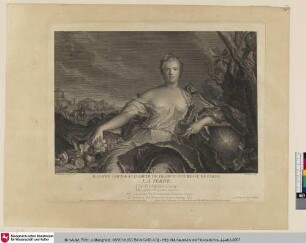 MADAME LOUISE-ELISABETH DE FRANCE DUCHESSE DE PARME. LA TERRE [Madame Louise Elisabeth de France, Herzogin von Parma, unter dem Sinnbilde: La Terre]