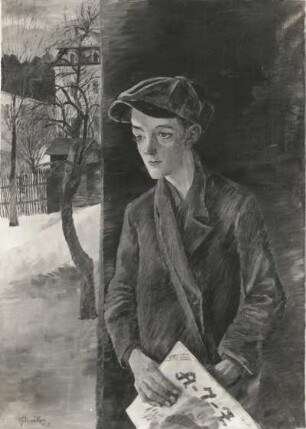 Zeitungsjunge : Felixmüller, Conrad: Zeitungsjunge. Leinwand. 1928. Altenburg: Lindenau-Museum