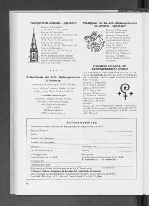 Predigtplan der evang.-luth. Kirchengemeinde St. Anschar