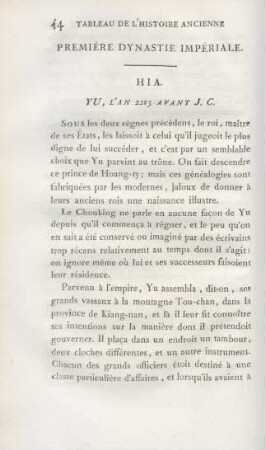 Yu, l'an 2205 avant J.C.