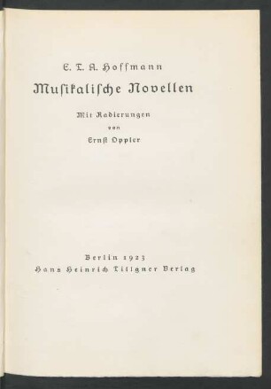 Musikalische Novellen