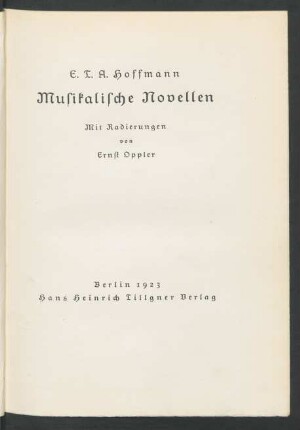 Musikalische Novellen