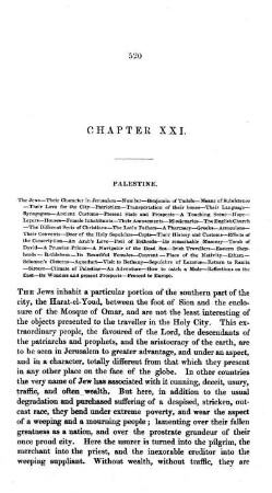 CHAPTER XXI. - PALESTINE. The Jews - Their Character in Jerusalem - Number - Benjamin of Tudela - Means of Subsistence - Their Love for the City - Patriotism - Transportation of their bones - Their Language -