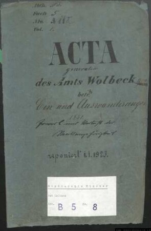 Ein- und Auswanderungen (Erwerb und Verlust der Staatsangehörigkeit), gen.