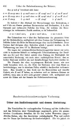 121. Über den Radiationspunkt und dessen Herleitung.