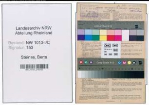 Entnazifizierung Berta Steines , geb. 27.05.1906 (Geschaeftsinhaberin)