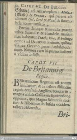 Caput VII. De Britanniae
