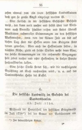 4. Die hessische Land Landmiliz im Gefechte bei Sandershausen. 23. Juli 1758.