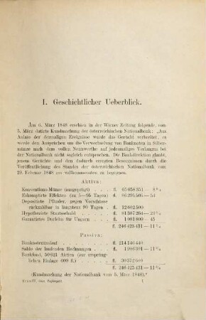 Das Papiergeld in Oesterreich seit 1848