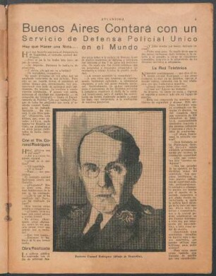 Buenos Aires contará con un Servicio de Defensa Policial unico en el mundo
